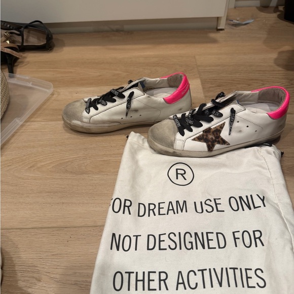 Golden Goose Shoes - Golden Goose sneakers with hot pink and leopard star